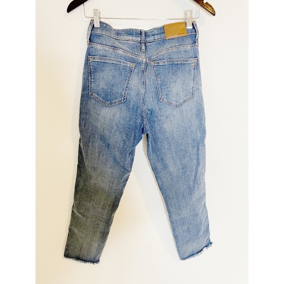 Madewell Stovepipe Jeans Fluffy Hem Edition Chancery Wash - Picture 3 of 6